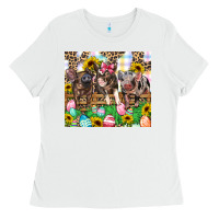 White easter farm animals Happy Easter Day Ladies Tee - CowGirlArtShop