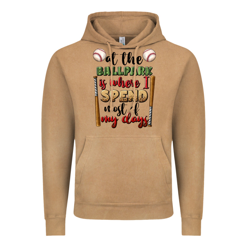 At The Ballpark Is Where I Spend Most My Days Vintage Hoodie by BundleAndBundleShop | Teevron