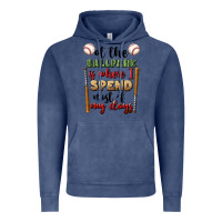 Vintage Denim at the ballpark is where i spend most my days Vintage Hoodie - BundleAndBundleShop