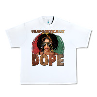 White Unapologetically dope Urban Heavy Tee - FaDigitalArtStudio