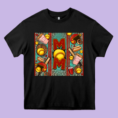 Softball Mom Heavy Core Tee Designed By Jasminsmagicworld