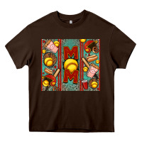 Chocolate Brown softball mom Heavy Core Tee - Jasminsmagicworld
