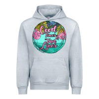 Heather Grey good times and tan lines Urban Hoodie - JahusDesignShop