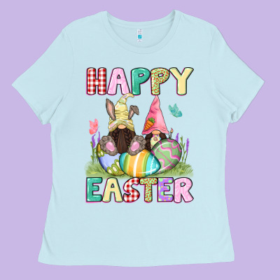 Happy Easter Gnomies Easter Day Ladies Tee Designed By Cowgirlartshop