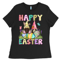 Black Happy Easter gnomies Easter Day Ladies Tee - CowGirlArtShop