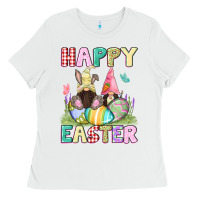 White Happy Easter gnomies Easter Day Ladies Tee - CowGirlArtShop