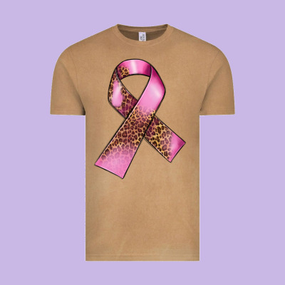 Breast Cancer Ribbon Vintage Tee Designed By Fadigitalartstudio