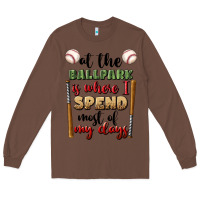 Chestnut at the ballpark is where i spend most my days Long Sleeve Tee - BundleAndBundleShop