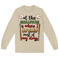 Mushroom at the ballpark is where i spend most my days Long Sleeve Tee - BundleAndBundleShop
