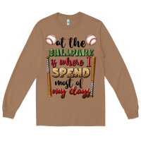 Toasted Coconut at the ballpark is where i spend most my days Long Sleeve Tee - BundleAndBundleShop