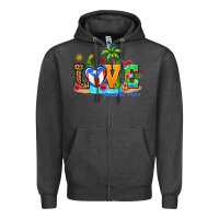 Charcoal Heather love puerto rico Zipper Hoodie - AdoDesignShop