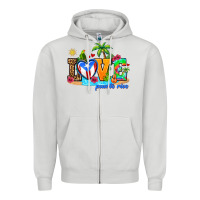Dove Grey love puerto rico Zipper Hoodie - AdoDesignShop