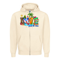Sandshell love puerto rico Zipper Hoodie - AdoDesignShop
