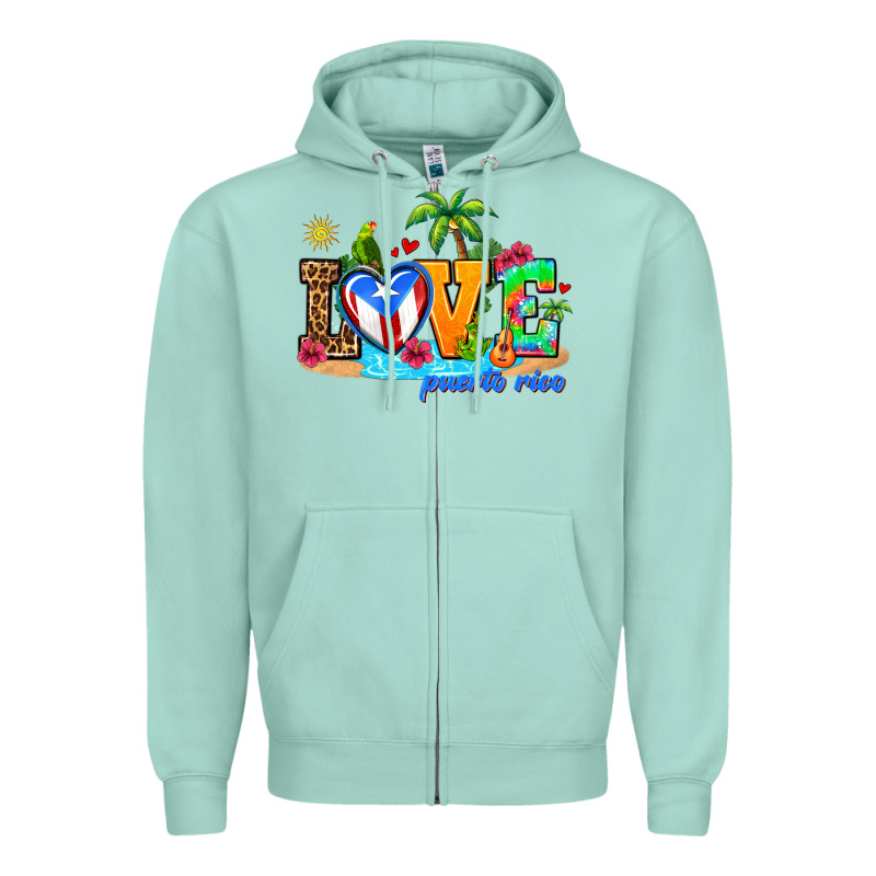 Love Puerto Rico Zipper Hoodie by AdoDesignShop | Teevron