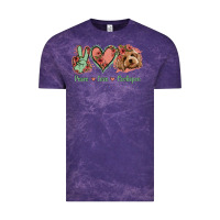 Cloud Purple Peace Love Cockapoo Vintage Tee - Jasminsmagicworld