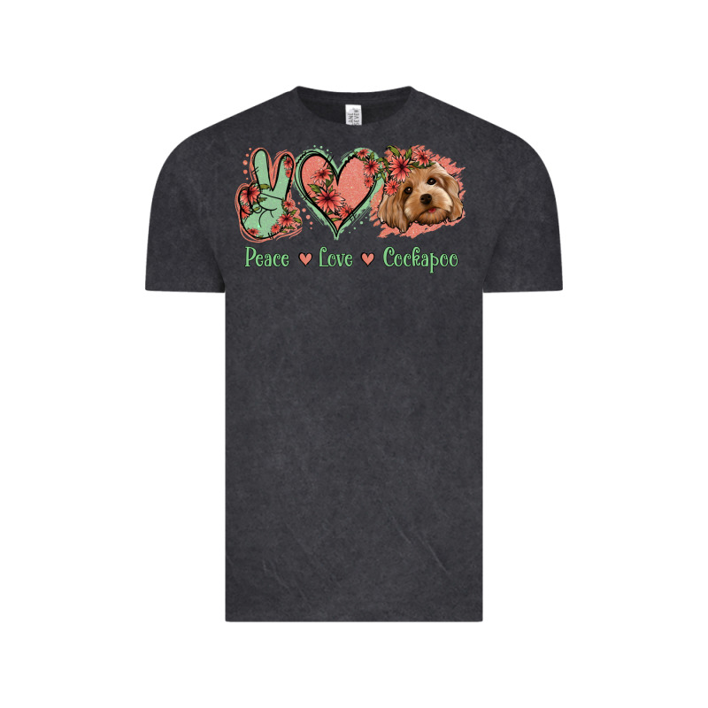 Peace Love Cockapoo Vintage Tee by Jasminsmagicworld | Teevron