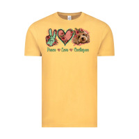 Vintage Mustard Peace Love Cockapoo Vintage Tee - Jasminsmagicworld