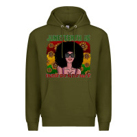 Army Green juneteenth is independence Premium Hoodie - SublimationCraftShop