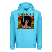Ocean Blue juneteenth is independence Premium Hoodie - SublimationCraftShop