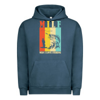Pigment Midnight Navy fishing t  shirt milf man i love fishing t  shirt Urban Hoodie - baoMotion