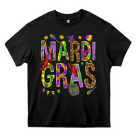 Black Mardi Gras Heavy Core Tee - HowdyJamesFarm