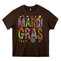 Chocolate Brown Mardi Gras Heavy Core Tee - HowdyJamesFarm