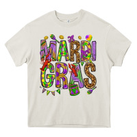 Cream Mardi Gras Heavy Core Tee - HowdyJamesFarm