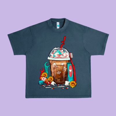 Dentist Frappe Coffee Urban Heavy Tee Designed By Fadigitalartstudio