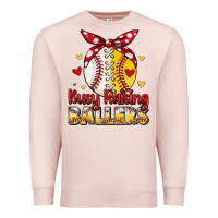 Pale Pink busy raising ballers Premium Sweatshirt - JahusDesignShop