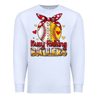 White busy raising ballers Premium Sweatshirt - JahusDesignShop
