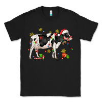 Black christmas holstein cow Classic Tee - CowGirlArtShop