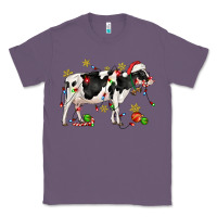 Lavender christmas holstein cow Classic Tee - CowGirlArtShop