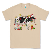 Mushroom christmas holstein cow Classic Tee - CowGirlArtShop