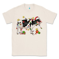 Natural christmas holstein cow Classic Tee - CowGirlArtShop