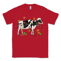 Red christmas holstein cow Classic Tee - CowGirlArtShop