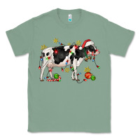 Sage christmas holstein cow Classic Tee - CowGirlArtShop