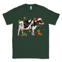 Sports Green christmas holstein cow Classic Tee - CowGirlArtShop