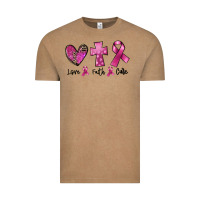 Vintage Coffee Love Faith cure Breast Cancer Vintage Tee - FaDigitalArtStudio