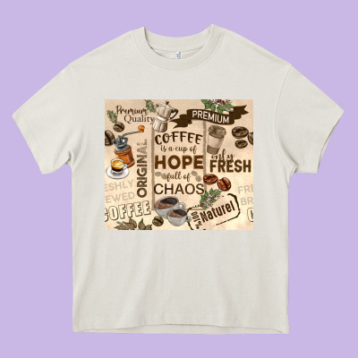 Coffee Is A Cup Of Hope Heavy Core Tee Designed By Tumblerdesignbyshophia