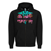 Black floral nurse preview Zipper Hoodie - AdoDesignShop
