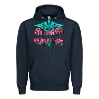 Navy floral nurse preview Zipper Hoodie - AdoDesignShop