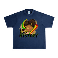 Navy I am black history Urban Heavy Tee - FaDigitalArtStudio