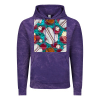 Cloud Purple baseball  uniform with turquoise gemstone seamless pattern Vintage Hoodie - BundleAndBundleShop