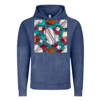 Vintage Denim baseball  uniform with turquoise gemstone seamless pattern Vintage Hoodie - BundleAndBundleShop