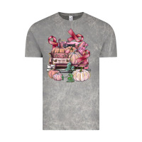 Cloud Rock Breast Cancer truck with pumpkins Vintage Tee - FaDigitalArtStudio