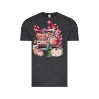 Vintage Black Breast Cancer truck with pumpkins Vintage Tee - FaDigitalArtStudio