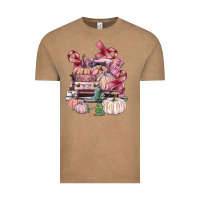 Vintage Coffee Breast Cancer truck with pumpkins Vintage Tee - FaDigitalArtStudio
