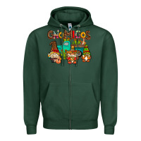 Sports Green gnomigos Zipper Hoodie - AdoDesignShop
