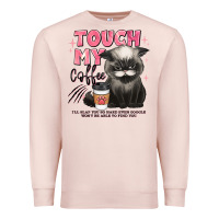 Pale Pink touch my coffee and ill slap you so hard grumpy ca Premium Sweatshirt - JahusDesignShop
