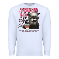 White touch my coffee and ill slap you so hard grumpy ca Premium Sweatshirt - JahusDesignShop